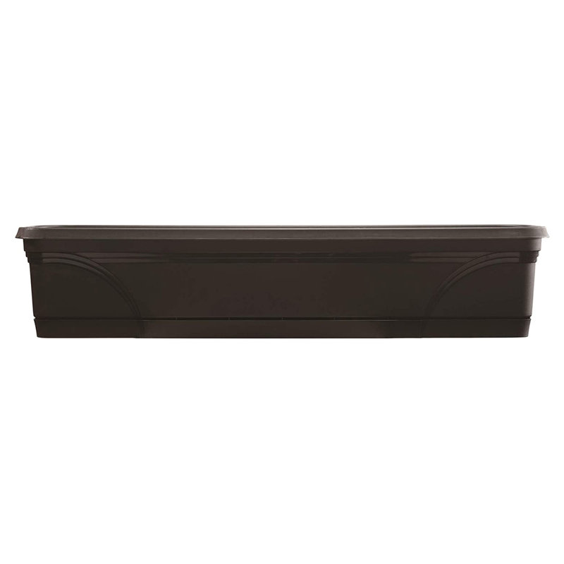 Medallion Black 36" Resin Hanging Windowsill Garden Box Planter - Set of 3