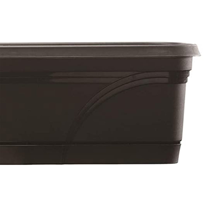 Medallion Black 36" Resin Hanging Windowsill Garden Box Planter - Set of 3