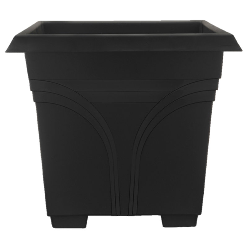 Medallion Black 36" Resin Hanging Windowsill Garden Box Planter - Set of 3