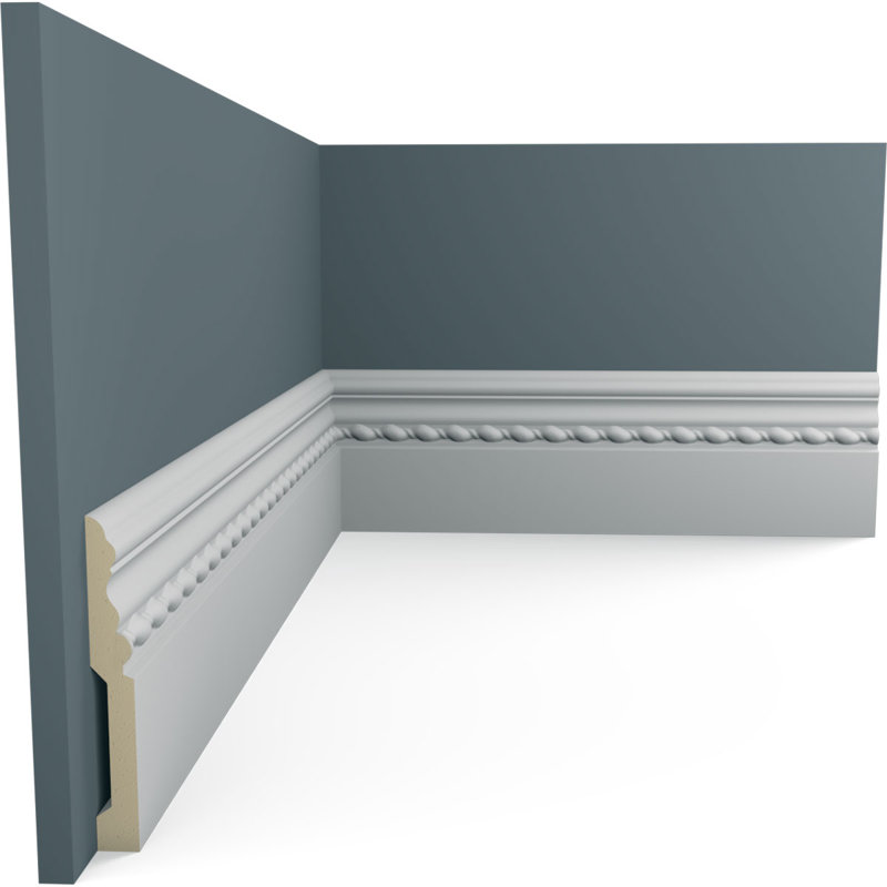 Architectural Primed Polyurethane 4.5"H Baseboard Moulding