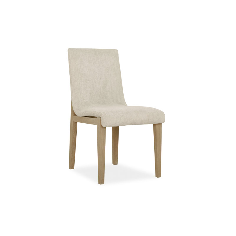 Beach Crypton Upholstered Teak Side Chair