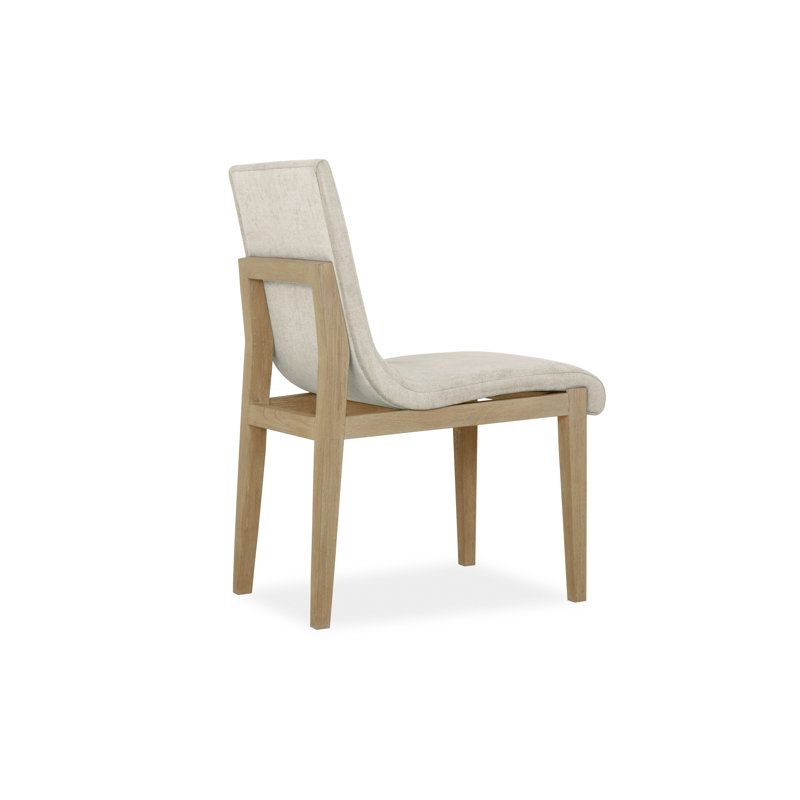 Beach Crypton Upholstered Teak Side Chair
