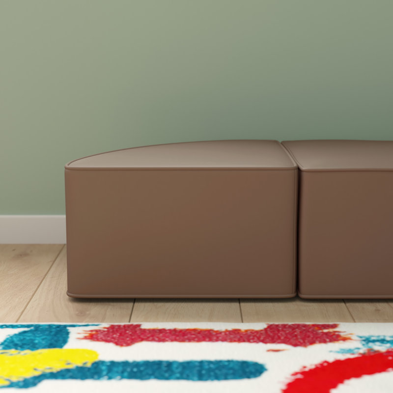 Bright Beginnings Neutral Vinyl Modular Classroom Corner Chair