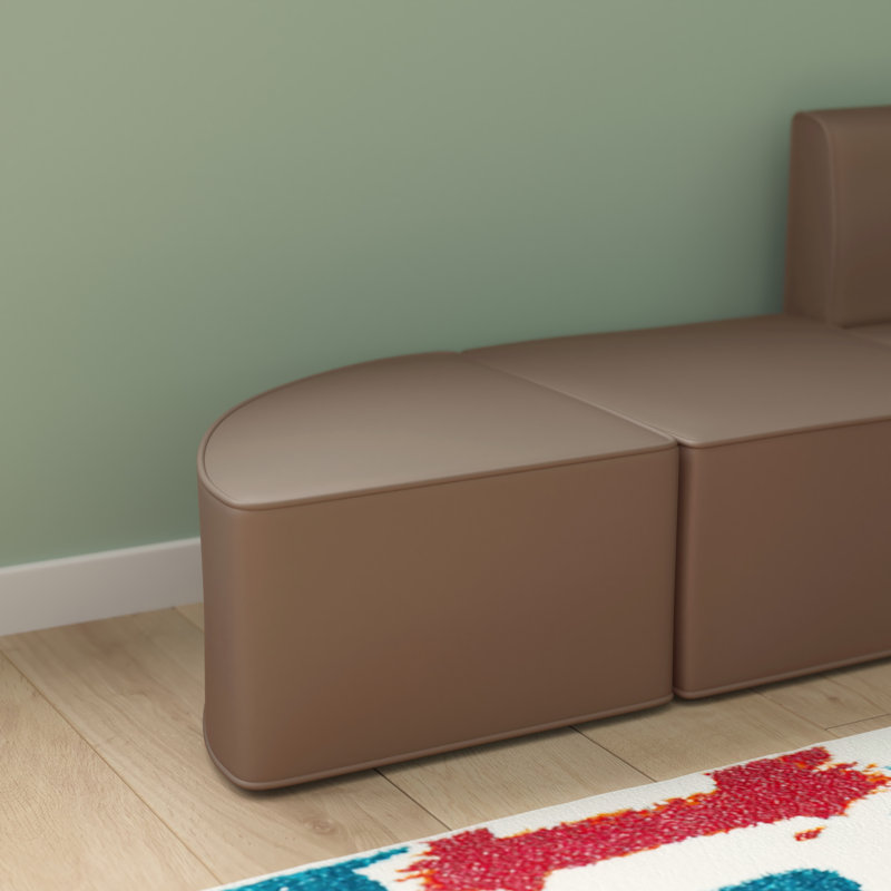 Bright Beginnings Neutral Vinyl Modular Classroom Corner Chair