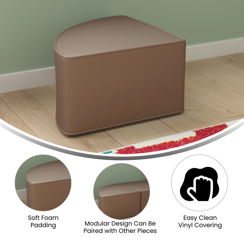 Bright Beginnings Neutral Vinyl Modular Classroom Corner Chair