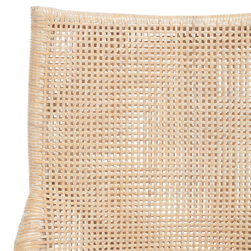 Donatella Transitional Natural White Wash Rattan Armchair with Cushion