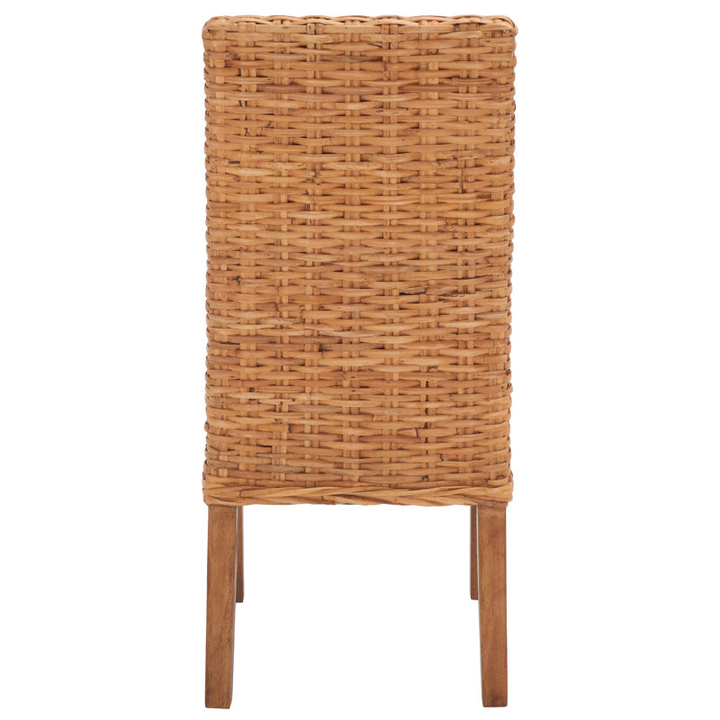 Parsons Transitional Honey Oak Cane Side Chair