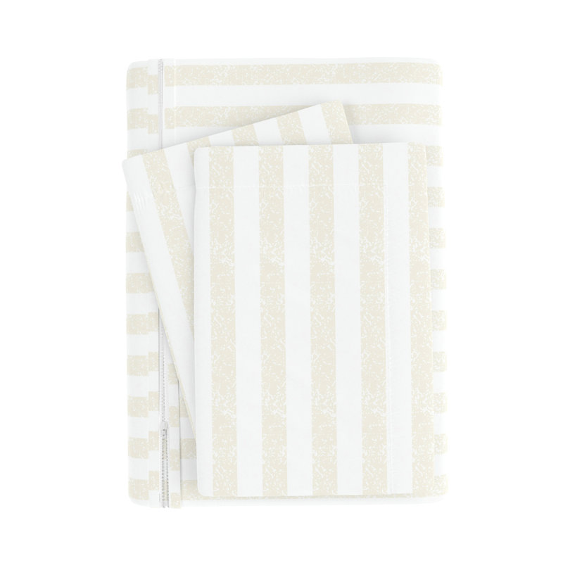 IEnjoy Home Becky Cameron Puffed Rugged Stripe Duvet Cover Set