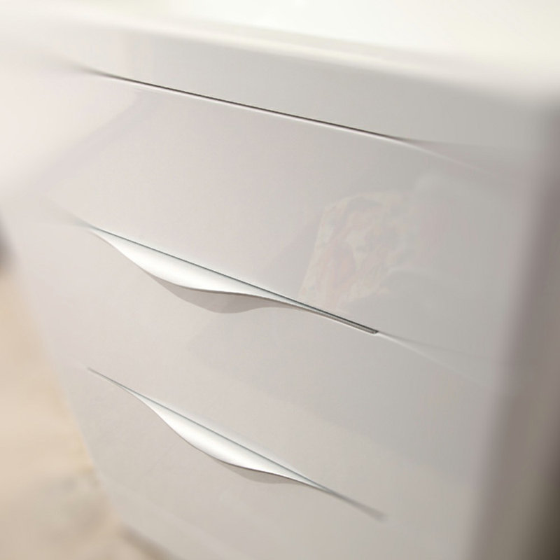 Milano 26" Glossy White Engineered Wood Vanity with Acrylic Sink
