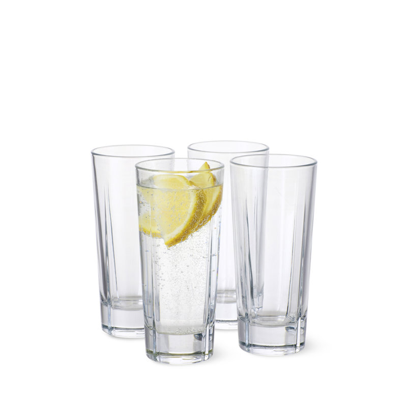 Grand Cru Clear Lead-Free Glass Long Drink Set, 10.1 Oz, 4 Pcs
