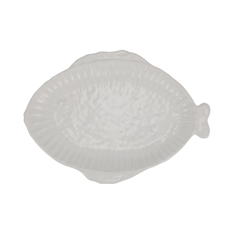 Pesca Serena Multicolored Ceramic Oval Platter