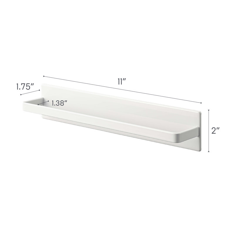White Steel Wall Mounted Magnetic Kitchen Towel Hanger