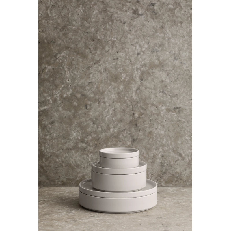 Pilar Moonbeam 6" Stoneware Pasta Bowl Set of 4