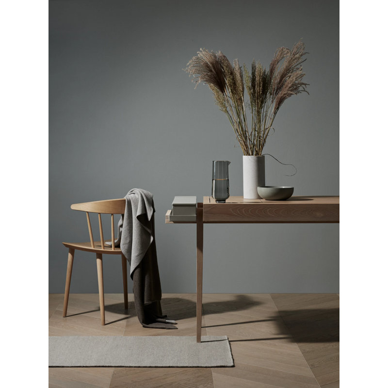 Minimalist Light Grey Polystone Table Vase with Non-Slip Base