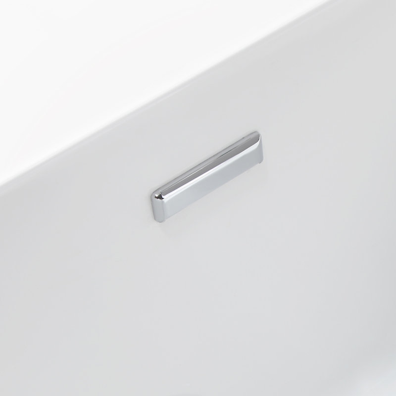 Hudson 69'' White Acrylic Freestanding Soaking Bathtub