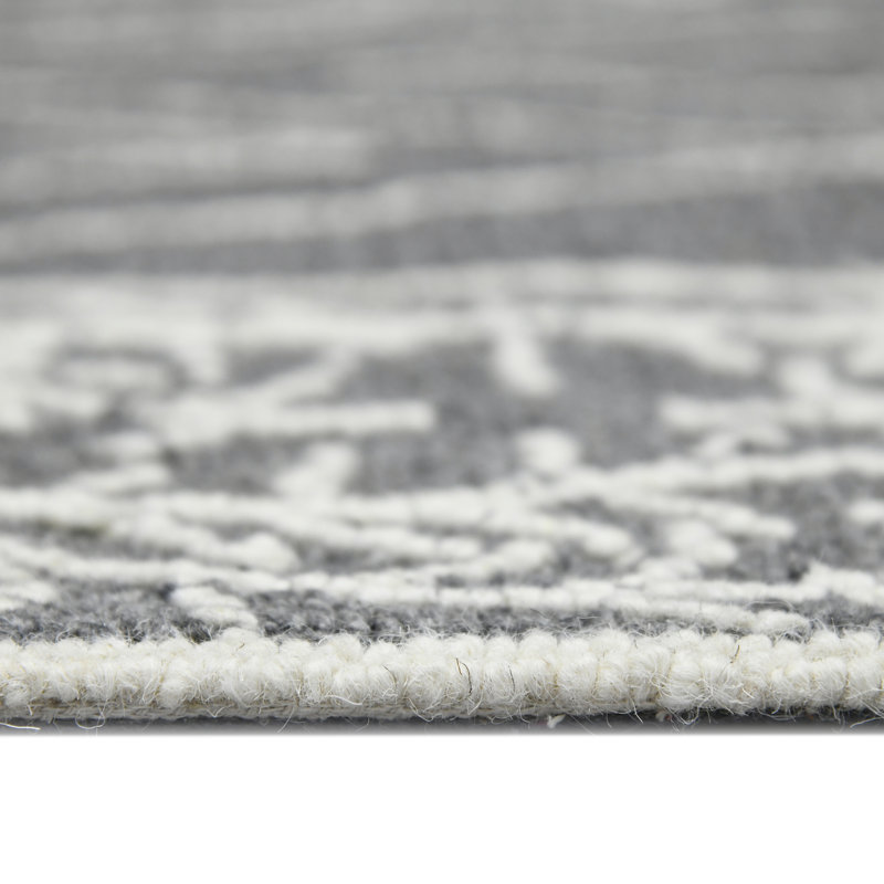 Amer Elegance Dark Gray Tufted Wool 9'x13' Handmade Area Rug