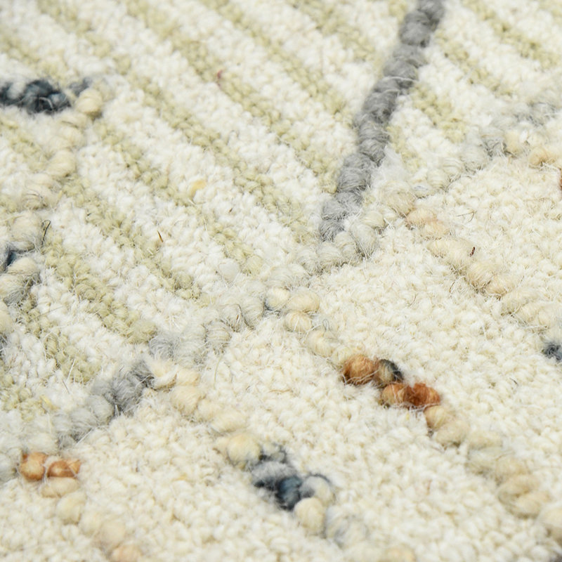 Amer Drayton Ivory Hand-Hooked Wool Area Rug 8'x10'