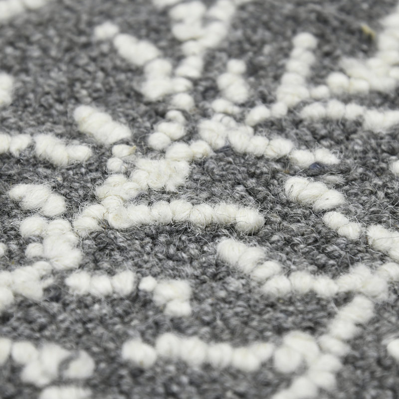 Amer Elegance Dark Gray Tufted Wool 9'x13' Handmade Area Rug