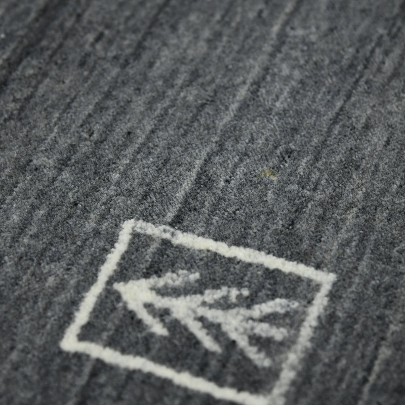 Handmade Gray Stripe Wool Viscose 4' x 6' Area Rug