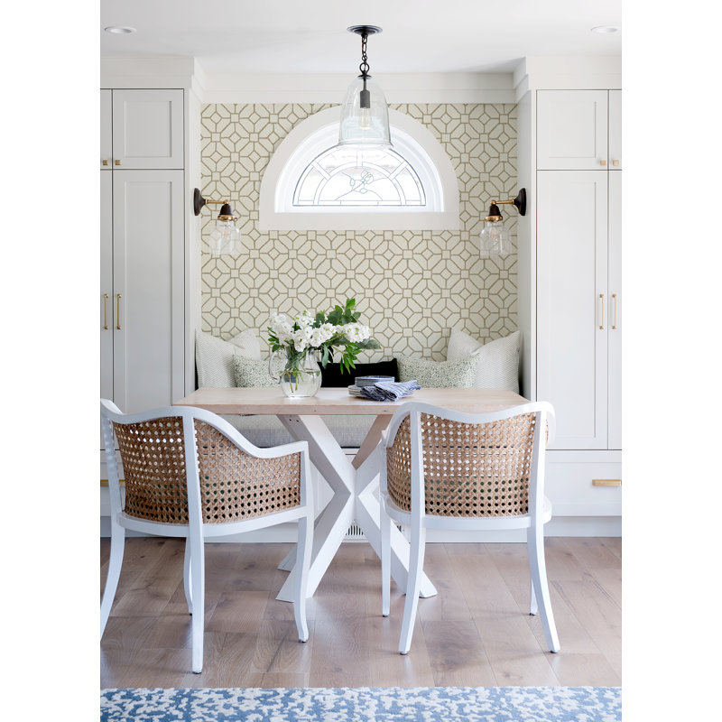 Addis Beige Geometric Trellis Non-Pasted Wallpaper