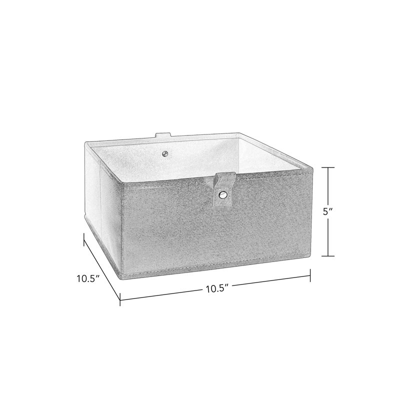 Blue Fabric Collapsible Kids' Storage Cube Set