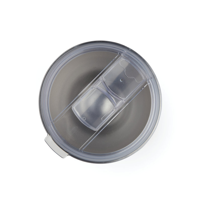 Blue Bay Stripe Pattern Stainless Steel Cocktail Tumbler with Clear Lid