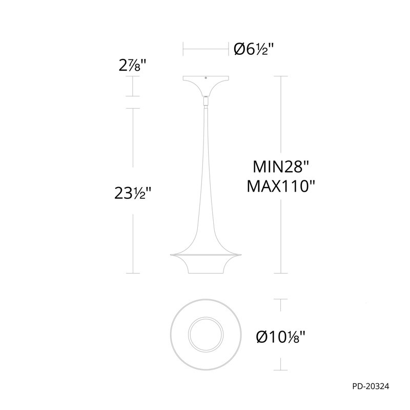 Hugo Black Aluminum LED Mini Pendant Light