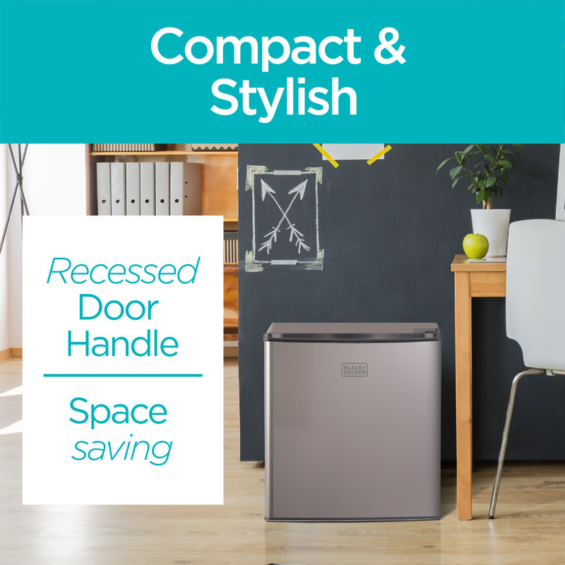 Compact 1.7 cu. ft. Silver Mini Fridge with Energy Star Certification
