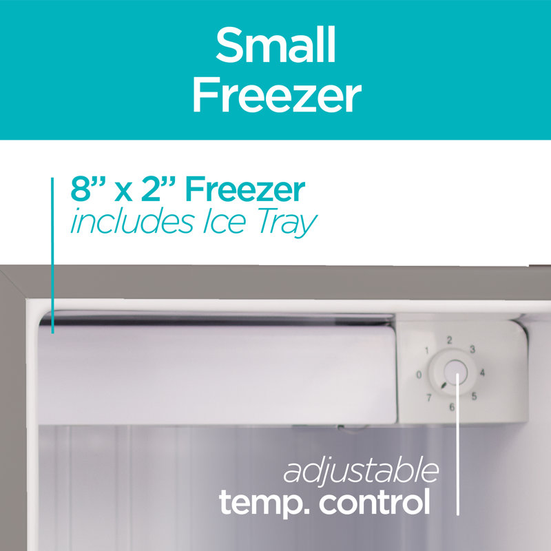 Compact 1.7 cu. ft. Silver Mini Fridge with Energy Star Certification