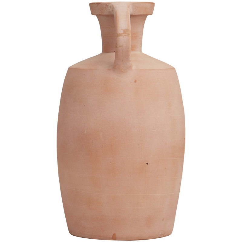 Moanne 16.45'' Orange Ceramic Amphora Table Vase