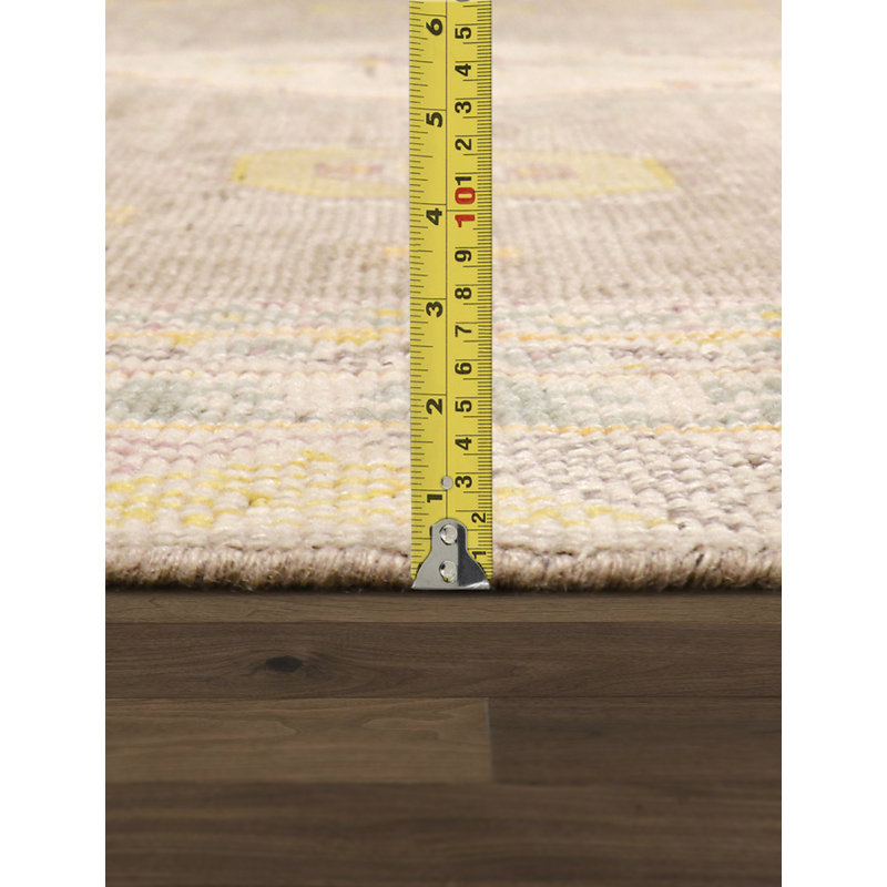 Ivory and Camel Hand-Knotted Wool Oriental Rug, 10' x 14'