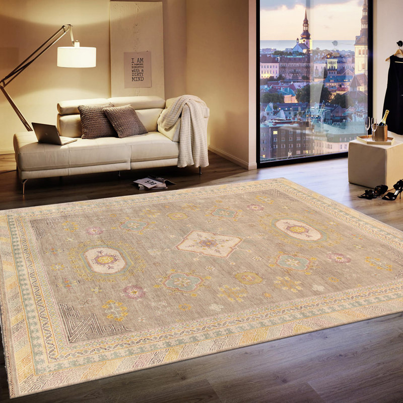 Azerbaijan Hand-Knotted Camel Wool Area Rug, 12' x 18'