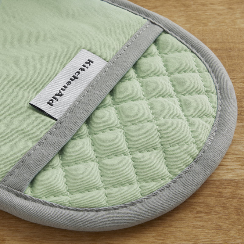 Pistachio Silicone and Cotton 2-Piece Pot Holder Set