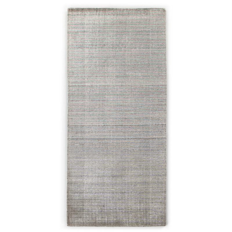 Amaud Handmade Gray Wool and Viscose 9' x 12' Rug