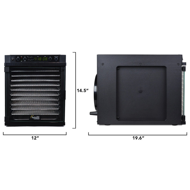 Sedona Express 11-Tray Black Stainless Steel Food Dehydrator