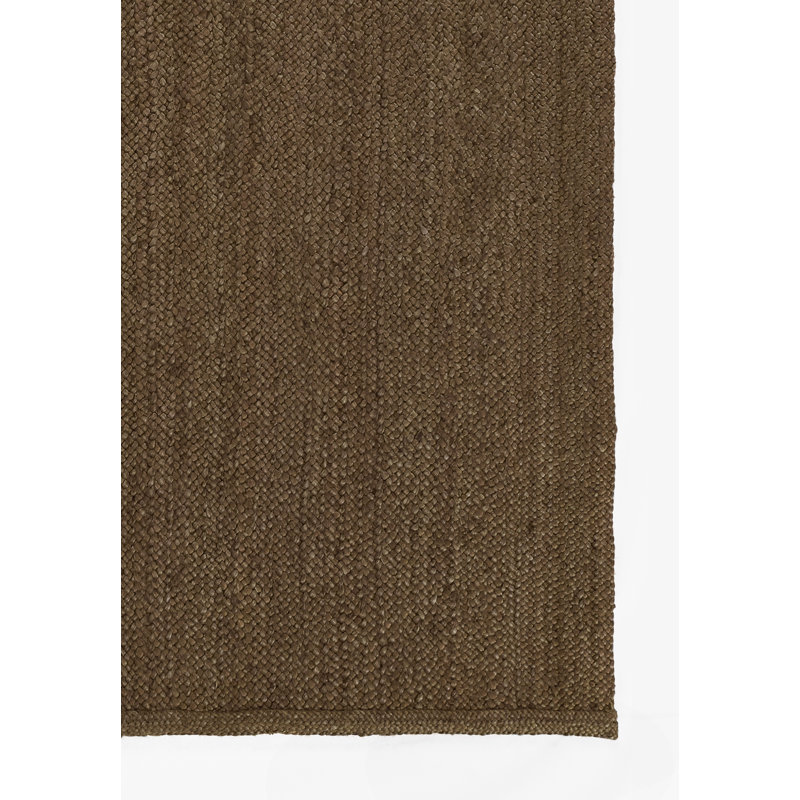 Cassis Walnut Braided Handwoven Jute Area Rug - Round 6' x 9'