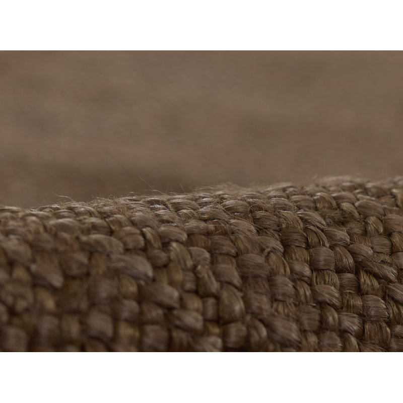 Cassis Walnut Braided Handwoven Jute Area Rug - Round 6' x 9'
