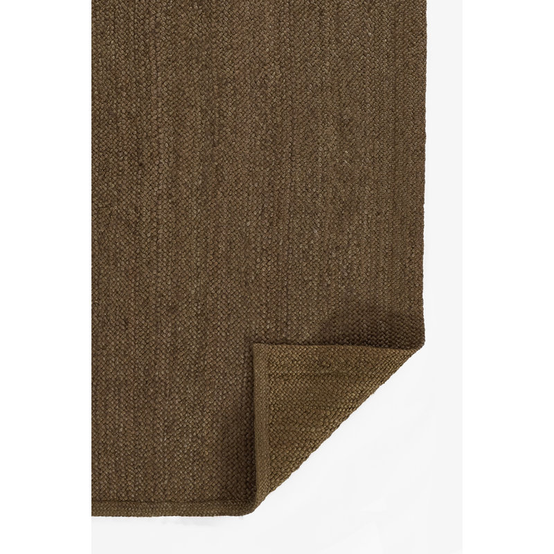 Cassis Walnut Braided Handwoven Jute Area Rug - Round 6' x 9'