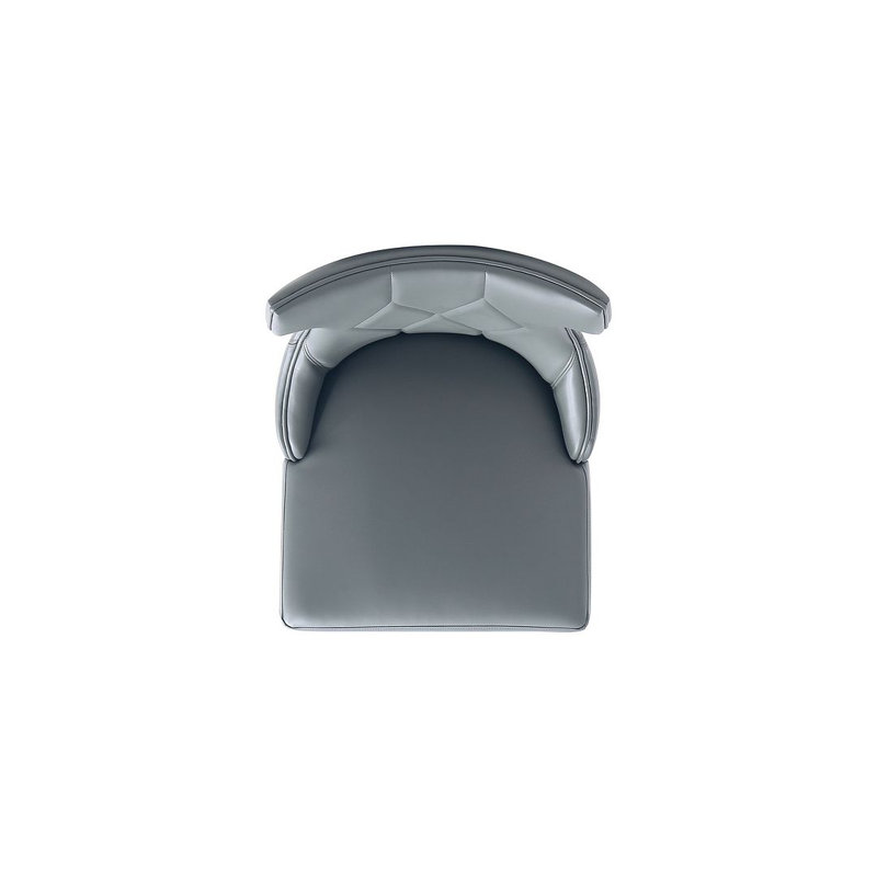 Luxurious Gray Velvet Wing-Back Side Chair with Walnut Wood Legs