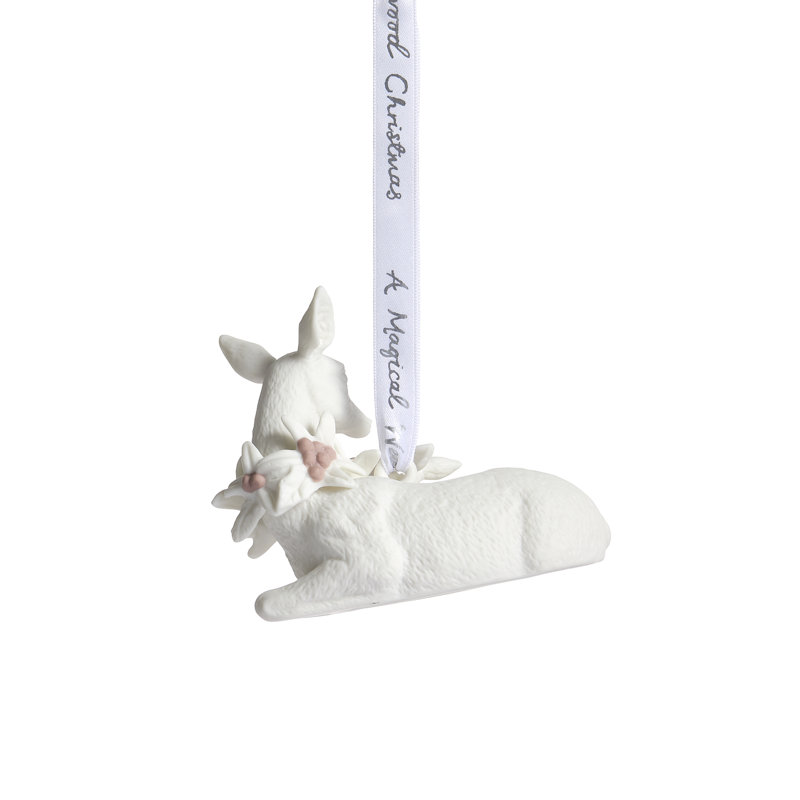 White Porcelain Baby's First Christmas Tree Ornament