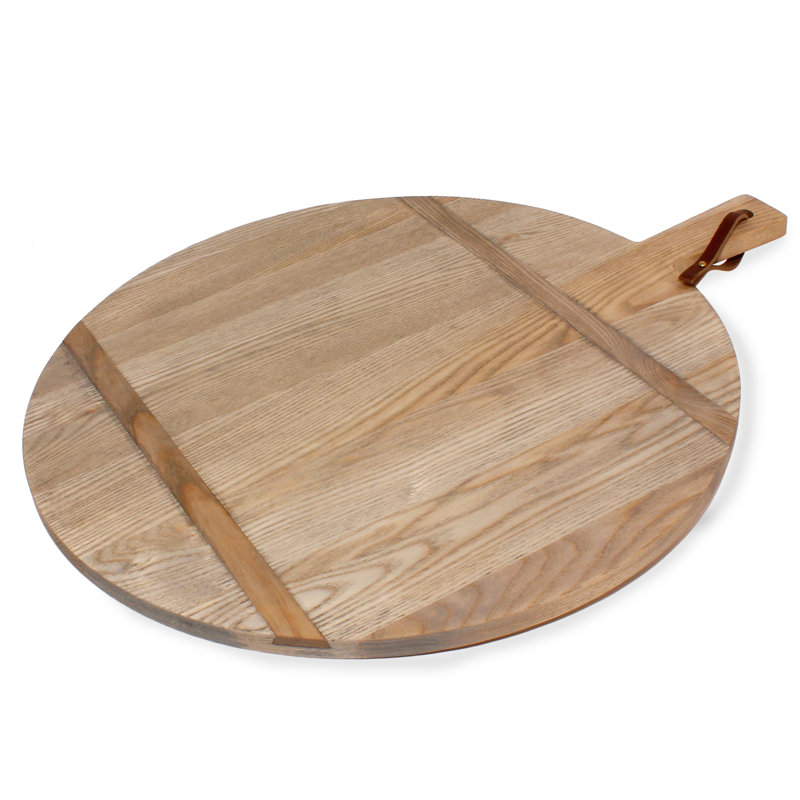Large Driftwood Finish Ash Wood Round Cutting Board