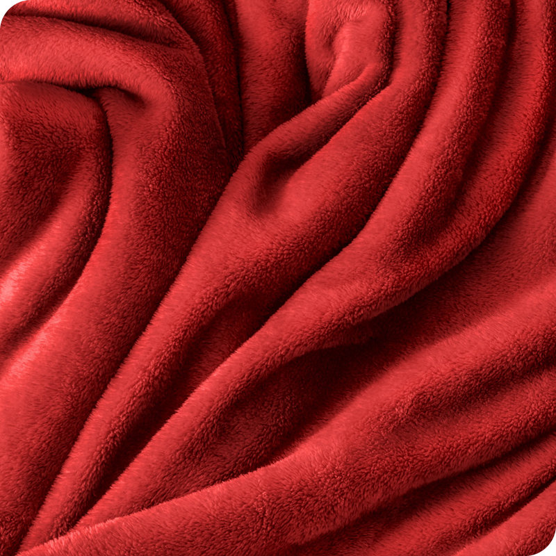 Luxurious King-Sized Red Microplush Fleece Throw Blanket