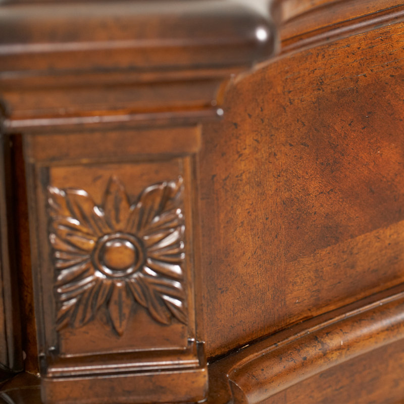 Windsor Court Vintage Brown Marble Top Nightstand
