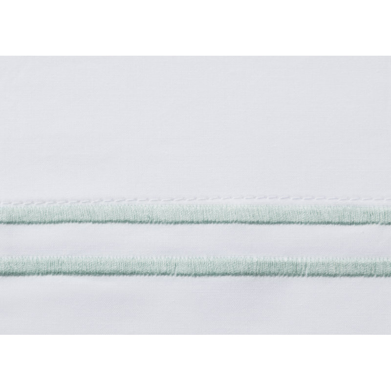 Grande Hotel White and Mist Cotton Euro Sham