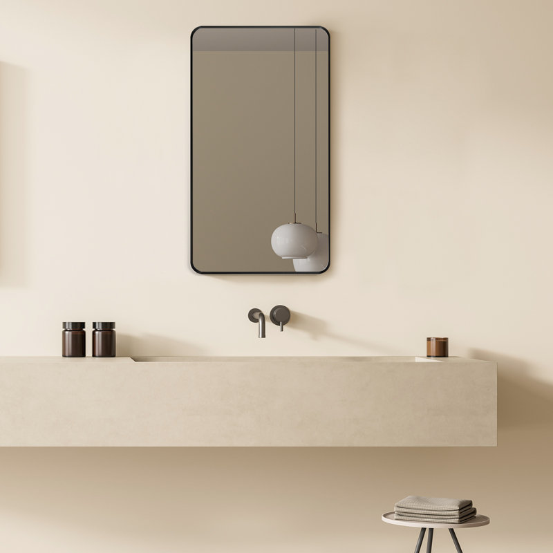 Elegante 36" Rectangular Silver Bathroom Vanity Mirror