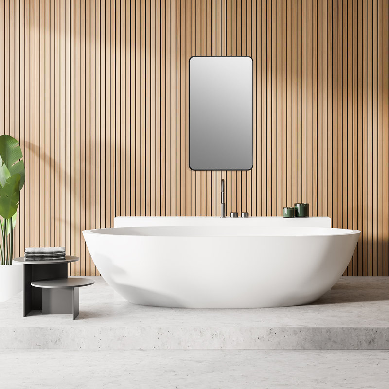 Elegante 36" Rectangular Silver Bathroom Vanity Mirror