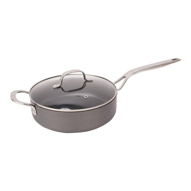 Hard Anodized Nonstick 4-Quart Sauté Pan with Glass Lid