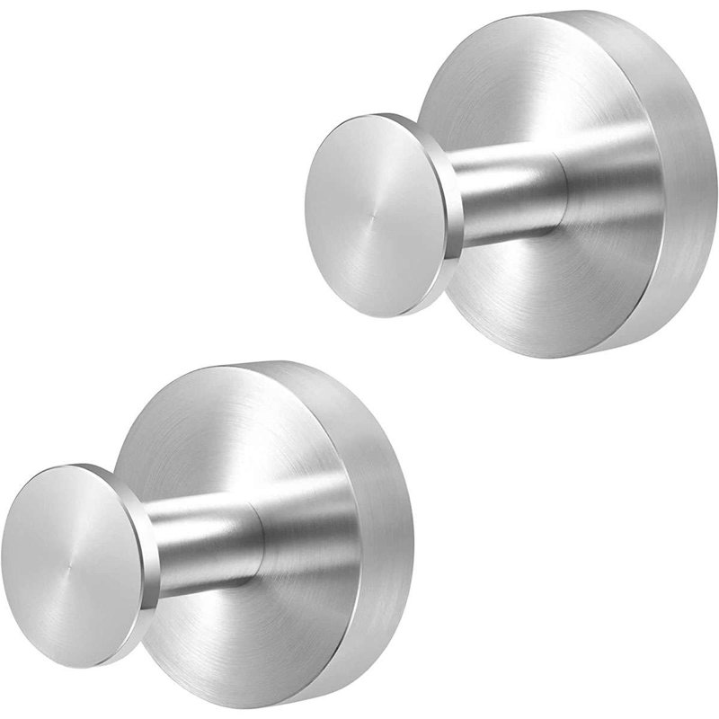 Silver Stainless Steel Wall Mounted Bathroom Towel Hooks
