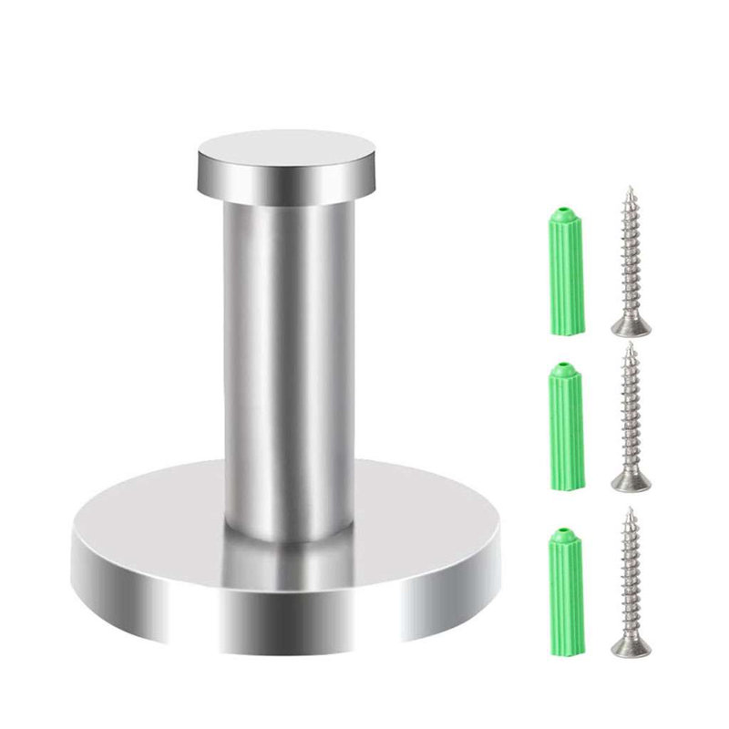 Silver Stainless Steel Wall Mounted Bathroom Towel Hooks