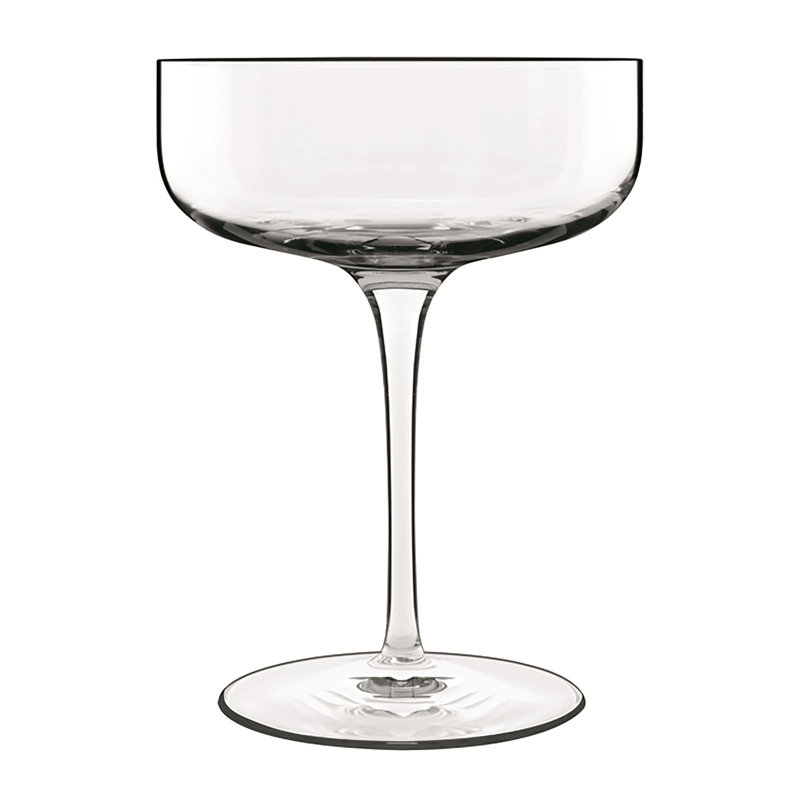 Elegant Clear Crystal Coupe Champagne Glasses Set of 4